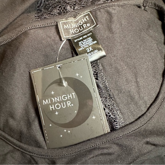 MIDNIGHT HOUR Nocturnal Creature Cold Shoulder Top in Black - Picture 9 of 14